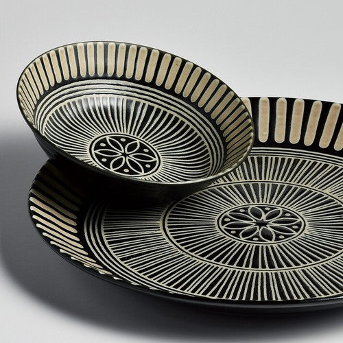 日本製 ❘ Sausalito系列美濃燒深碟 (22.5cm) (黑色)
