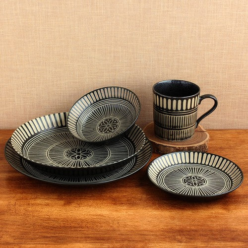 日本製 ❘ Sausalito系列美濃燒深碟 (22.5cm) (黑色)