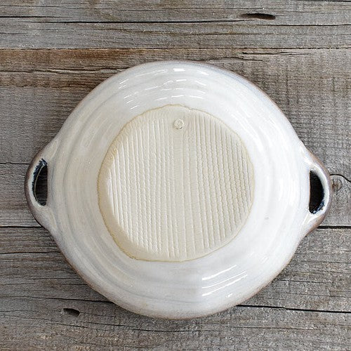 日本製 ❘ 白唐津粗陶系列雙耳餐盤 (土耳其藍)