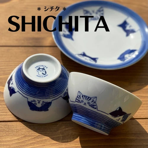 日本製 ❘ Shichita貓咪美濃燒餐碗 (11cm)