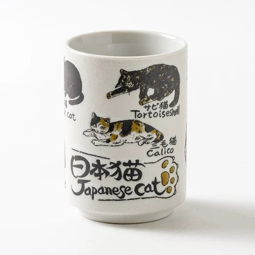 日本製 ❘ Monoshiri系列美濃燒日本貓咪茶杯 (260ml)
