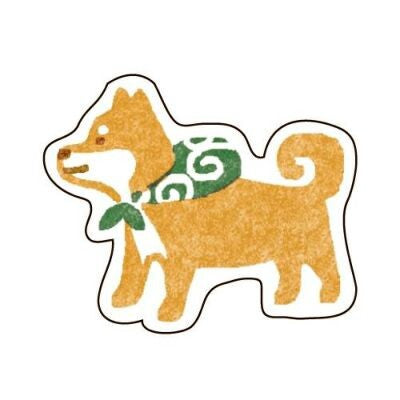 日本製 ❘ 古川紙工和紙貼紙 (柴犬)