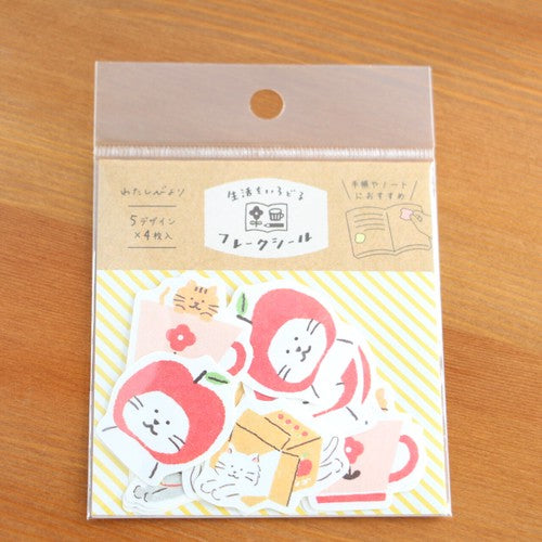 日本製 ❘ 古川紙工和紙貼紙 (活潑小貓)