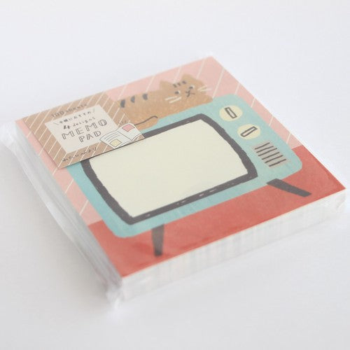 日本製 ❘ 古川紙工便條紙 (電視貓咪)