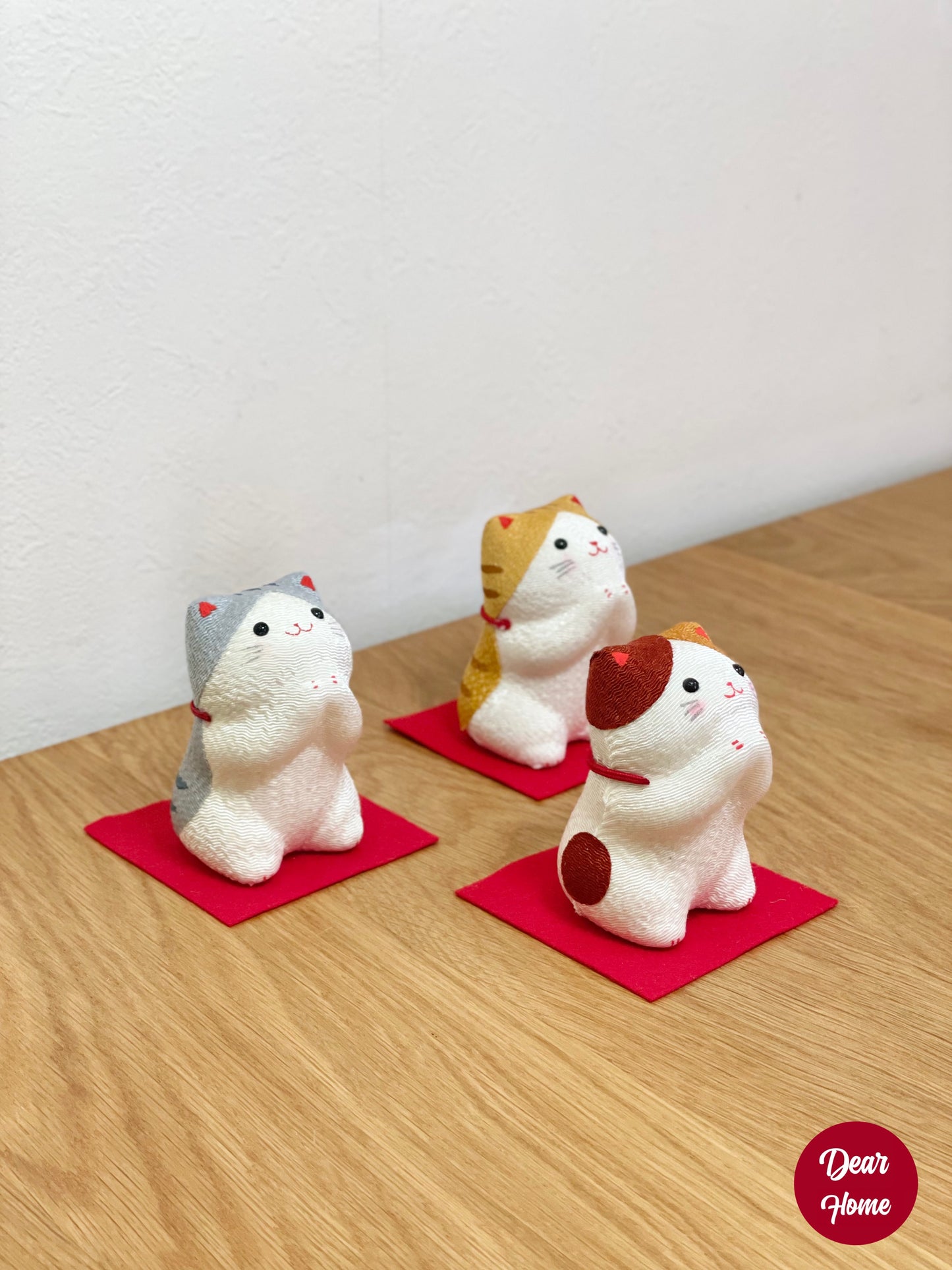 日本製 ❘ 日本絲織布請請祝賀貓咪 (7.5cm)
