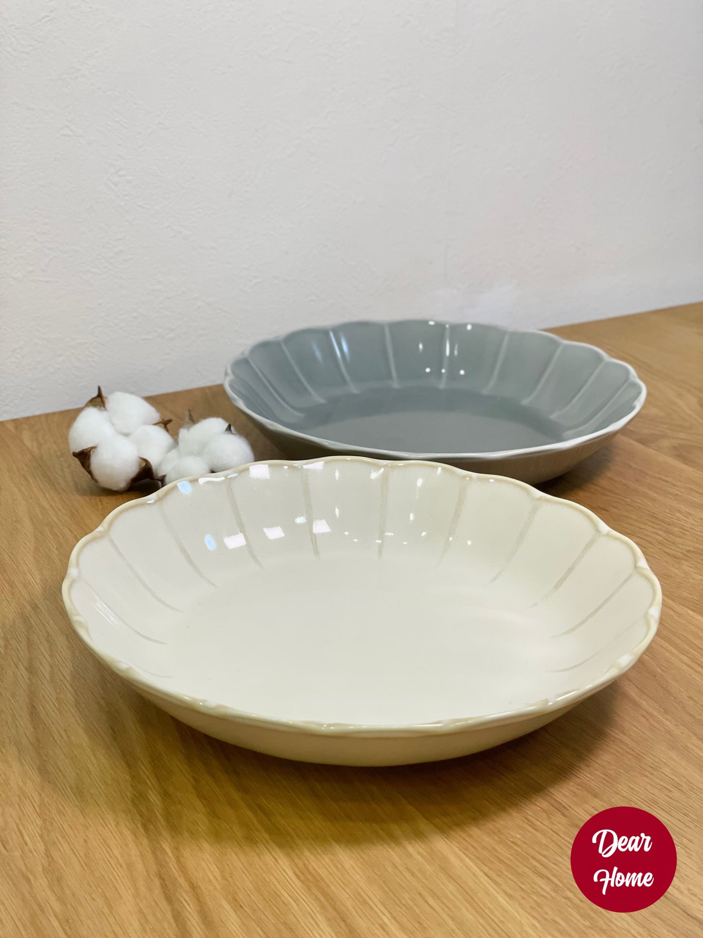 日本製 ❘ 美濃燒花形餐碟 (22.3cm)