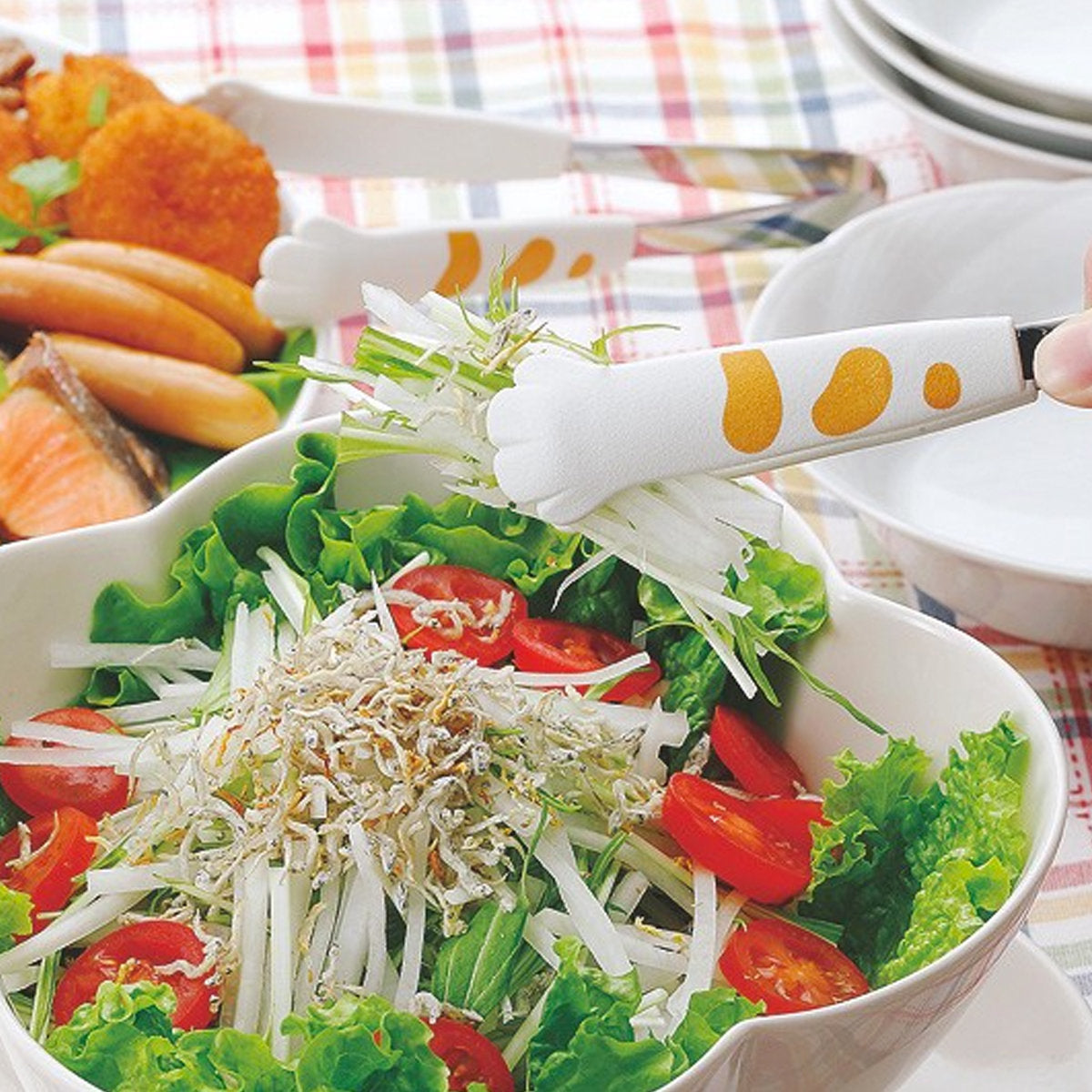 日本製 ❘ 抗菌耐熱貓爪食物夾 (24cm)