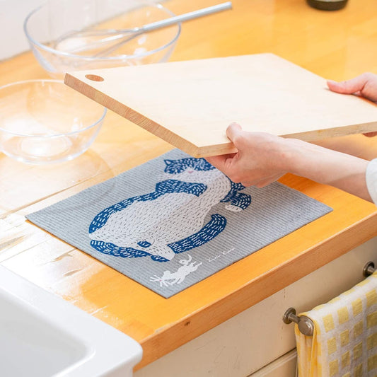 日本製 ❘ Kata Kata植物纖維強力抹布 (貓咪)