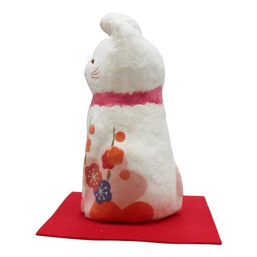 日本製 ❘ 日本和紙吉祥梅花招財貓 (14.5cm)