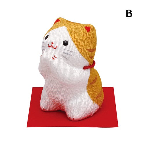 日本製 ❘ 日本絲織布請請祝賀貓咪 (7.5cm)