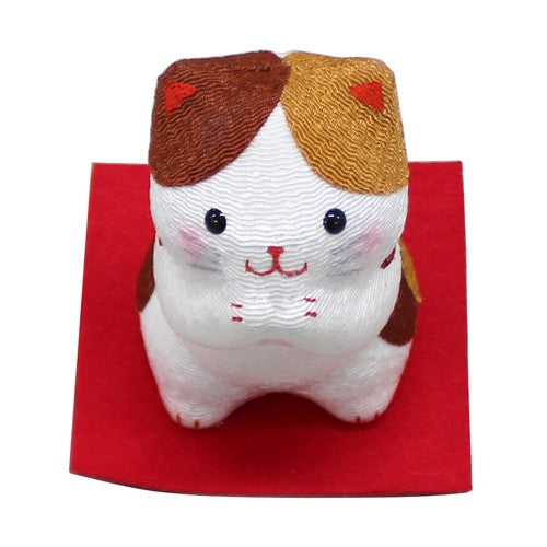 日本製 ❘ 日本絲織布請請祝賀貓咪 (7.5cm)