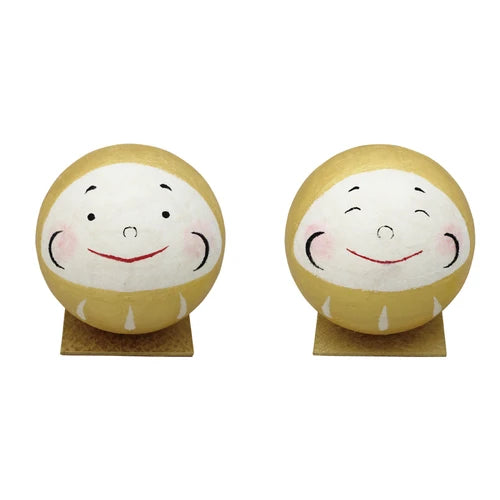 日本製 ❘ 日本和紙微笑達摩 (金色)