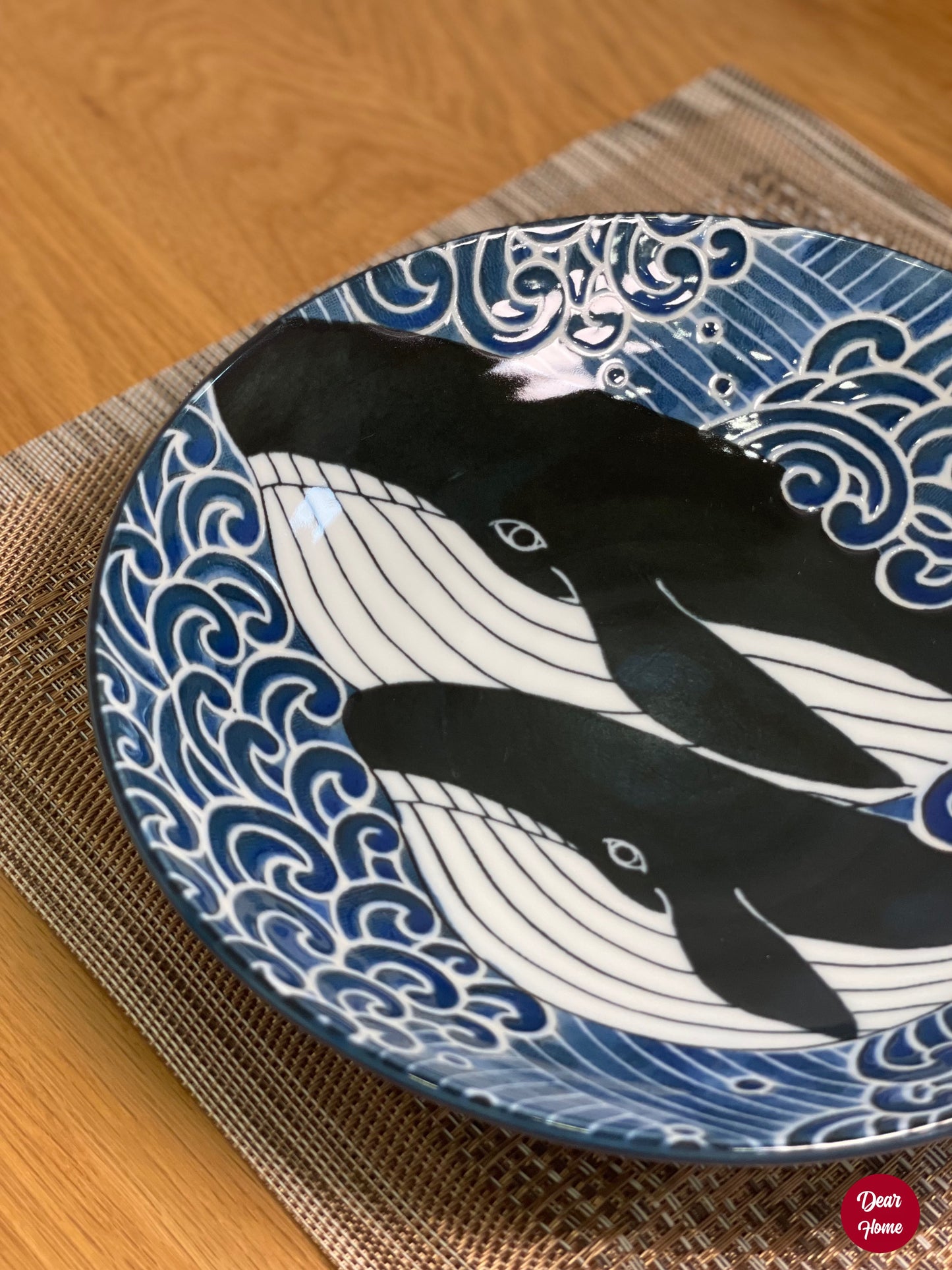 日本製 ❘ 白浪鯨系列美濃燒餐碟 (22cm)
