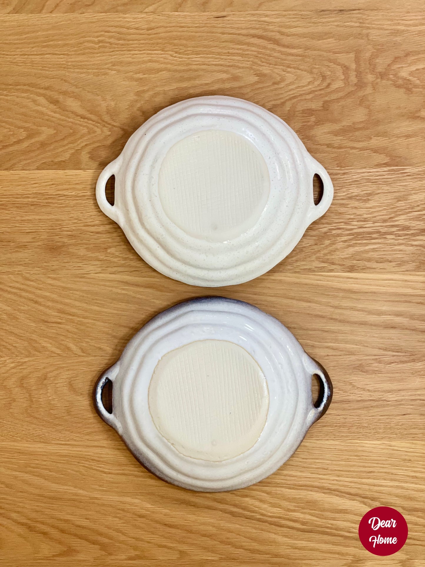 日本製 ❘ 白唐津粗陶系列雙耳餐盤 (土耳其藍)