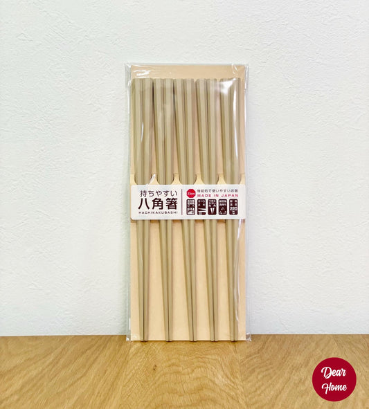 日本製 ❘ Sunlife八角形淺木色耐熱筷子 (23cm) (5對)