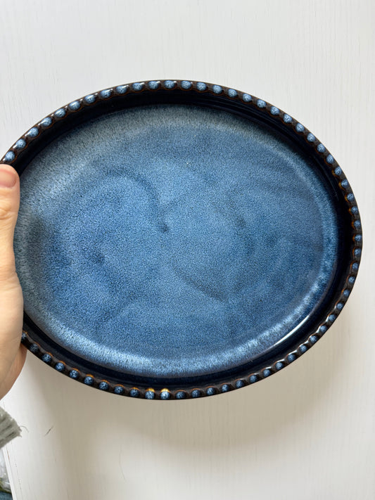 **瑕疵品**日本製 ❘ Ridge系列漸層釉色橢圓形餐碟