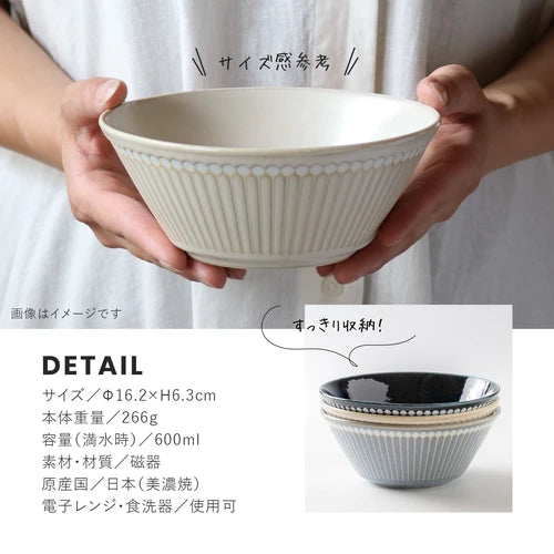 日本製❘ Albee系列十草紋美濃燒餐碗(16.2cm) – Dear Home