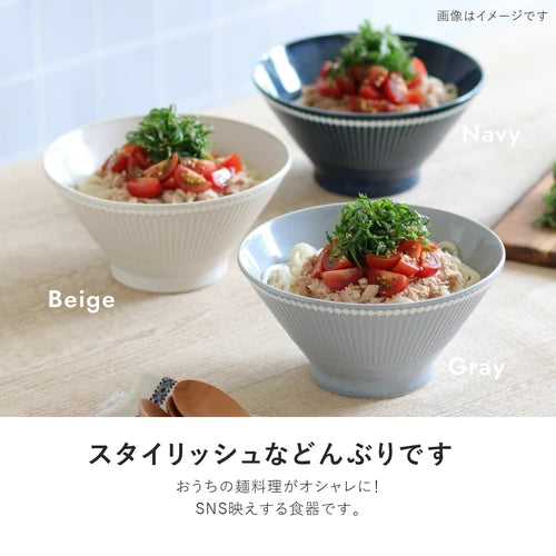 日本製 ❘ Albee系列十草紋美濃燒丼飯碗 (18cm)