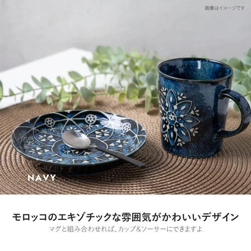 日本製 ❘ 摩洛哥刺繡圖騰美濃燒餐碟 (14cm)