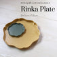 日本製 ❘ Rinka系列花形織紋美濃燒餐碟 (GY)