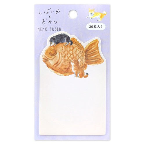 日本製 ❘ 柴犬水彩便利貼 (鯛魚燒)